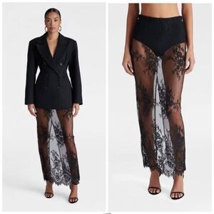 KBB by KAHLANA The Illusion Lace Midi Skirt in Black